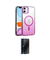 ieg™ iPhone 11 Kılıf Ahenk Doku Özel Seri - Siyah 3D Antistatik Hayalet Cam Ekran Koruyucu