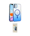 ieg™ iPhone 11 Kılıf Ahenk Doku Özel Seri - Siyah 6D Mat Seramik Hayalet Nano Ekran Koruyucu
