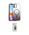 ieg™ iPhone 11 Kılıf Ahenk Doku Özel Seri - Siyah 6D Mat Seramik Hayalet Nano Ekran Koruyucu