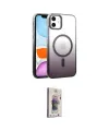 ieg™ iPhone 11 Kılıf Ahenk Doku Özel Seri - Siyah Bilvis 3D Cam Ekran Koruyucu