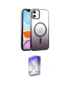 ieg™ iPhone 11 Kılıf Ahenk Doku Özel Seri - Siyah Bilvis 5in1 3D Magic Cam Ekran Koruyucu