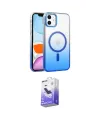 ieg™ iPhone 11 Kılıf Ahenk Doku Özel Seri - Siyah Bilvis 5in1 5D Magic Hayalet Cam Ekran Koruyucu