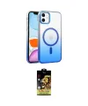 ieg™ iPhone 11 Kılıf Ahenk Doku Özel Seri - Siyah Buffer Cam Ekran Koruyucu