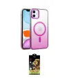 ieg™ iPhone 11 Kılıf Ahenk Doku Özel Seri - Siyah Buffer Cam Ekran Koruyucu
