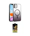 ieg™ iPhone 11 Kılıf Ahenk Doku Özel Seri - Siyah Buffer Cam Ekran Koruyucu