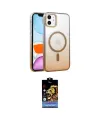 ieg™ iPhone 11 Kılıf Ahenk Doku Özel Seri - Siyah Buffer Hayalet Cam Ekran Koruyucu