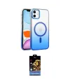 ieg™ iPhone 11 Kılıf Ahenk Doku Özel Seri - Siyah Buffer Hayalet Cam Ekran Koruyucu