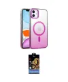 ieg™ iPhone 11 Kılıf Ahenk Doku Özel Seri - Siyah Buffer Hayalet Cam Ekran Koruyucu
