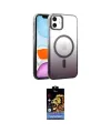 ieg™ iPhone 11 Kılıf Ahenk Doku Özel Seri - Siyah Buffer Hayalet Cam Ekran Koruyucu