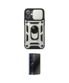 ieg™ iPhone 11 Kılıf Ahenk Klasik - Siyah 3D Antistatik Hayalet Cam Ekran Koruyucu