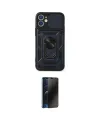 ieg™ iPhone 11 Kılıf Ahenk Klasik - Siyah 3D Antistatik Hayalet Cam Ekran Koruyucu