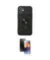 ieg™ iPhone 11 Kılıf Ahenk Klasik - Siyah 3D Antistatik Mat Seramik Nano Ekran Koruyucu