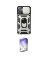 ieg™ iPhone 11 Kılıf Ahenk Klasik - Siyah Bilvis 5in1 3D Magic Cam Ekran Koruyucu