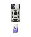 ieg™ iPhone 11 Kılıf Ahenk Klasik - Siyah Bilvis 5in1 5D Magic Hayalet Cam Ekran Koruyucu