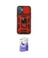 ieg™ iPhone 11 Kılıf Ahenk Klasik - Siyah Bilvis 5in1 5D Magic Hayalet Cam Ekran Koruyucu
