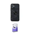 ieg™ iPhone 11 Kılıf Ahenk Klasik - Siyah Bilvis 5in1 5D Magic Hayalet Cam Ekran Koruyucu