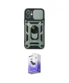 ieg™ iPhone 11 Kılıf Ahenk Klasik - Siyah Bilvis 5in1 5D Magic Hayalet Cam Ekran Koruyucu