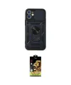 ieg™ iPhone 11 Kılıf Ahenk Klasik - Siyah Buffer Cam Ekran Koruyucu