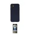 ieg™ iPhone 11 Kılıf Ahenk Serisi - Siyah 34D Hayalet Izgaralı Cam