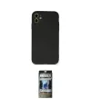 ieg™ iPhone 11 Kılıf Ahenk Serisi - Siyah 34D Hayalet Izgaralı Cam