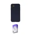 ieg™ iPhone 11 Kılıf Ahenk Serisi - Siyah Bilvis 5in1 3D Magic Cam Ekran Koruyucu