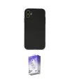 ieg™ iPhone 11 Kılıf Ahenk Serisi - Siyah Bilvis 5in1 3D Magic Cam Ekran Koruyucu
