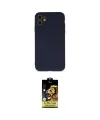 ieg™ iPhone 11 Kılıf Ahenk Serisi - Siyah Buffer Cam Ekran Koruyucu