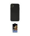 ieg™ iPhone 11 Kılıf Ahenk Serisi - Siyah Buffer Hayalet Cam Ekran Koruyucu