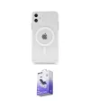 ieg™ iPhone 11 Kılıf Ahenk Yansıma Prime - Siyah Bilvis 5in1 5D Magic Hayalet Cam Ekran Koruyucu