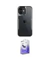 ieg™ iPhone 11 Kılıf Akış Çizgi Koleksiyonu - Siyah Bilvis 5in1 5D Magic Hayalet Cam Ekran Koruyucu