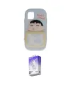 ieg™ iPhone 11 Kılıf Akış Yansıma - Siyah Bilvis 5in1 3D Magic Cam Ekran Koruyucu