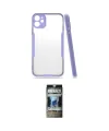 ieg™ iPhone 11 Kılıf Atlas Asil Serisi - Siyah 34D Hayalet Izgaralı Cam