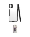 ieg™ iPhone 11 Kılıf Atlas Asil Serisi - Siyah Bilvis 3D Cam Ekran Koruyucu