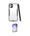 ieg™ iPhone 11 Kılıf Atlas Asil Serisi - Siyah Bilvis 5in1 3D Magic Cam Ekran Koruyucu