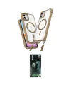 ieg™ iPhone 11 Kılıf Atlas Doku Koleksiyonu - Şeffaf 360 Full Body Arka Koruyucu