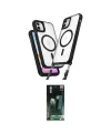 ieg™ iPhone 11 Kılıf Atlas Doku Koleksiyonu - Şeffaf 360 Full Body Arka Koruyucu