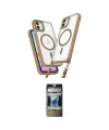 ieg™ iPhone 11 Kılıf Atlas Doku Koleksiyonu - Siyah 34D Hayalet Izgaralı Cam