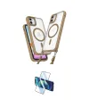 ieg™ iPhone 11 Kılıf Atlas Doku Koleksiyonu - Siyah 3D Antistatik Cam Ekran Koruyucu