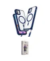 ieg™ iPhone 11 Kılıf Atlas Doku Koleksiyonu - Siyah Bilvis 3D Cam Ekran Koruyucu