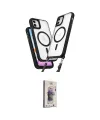 ieg™ iPhone 11 Kılıf Atlas Doku Koleksiyonu - Siyah Bilvis 3D Cam Ekran Koruyucu