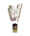 ieg™ iPhone 11 Kılıf Atlas Doku Koleksiyonu - Siyah Buffer Cam Ekran Koruyucu