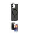ieg™ iPhone 11 Kılıf Çekirdek Modern Prime - Siyah 3D Antistatik Mat Seramik Nano Ekran Koruyucu