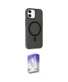 ieg™ iPhone 11 Kılıf Çekirdek Modern Prime - Siyah Bilvis 5in1 3D Magic Cam Ekran Koruyucu