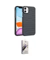 ieg™ iPhone 11 Kılıf Doruk Serisi - Siyah Bilvis 3D Mat Cam Ekran Koruyucu
