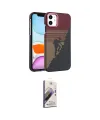 ieg™ iPhone 11 Kılıf Doruk Serisi - Siyah Bilvis 3D Mat Cam Ekran Koruyucu