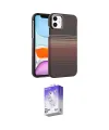 ieg™ iPhone 11 Kılıf Doruk Serisi - Siyah Bilvis 5in1 3D Magic Cam Ekran Koruyucu