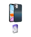 ieg™ iPhone 11 Kılıf Doruk Serisi - Siyah Bilvis 5in1 3D Magic Cam Ekran Koruyucu