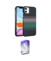 ieg™ iPhone 11 Kılıf Doruk Serisi - Siyah Bilvis 5in1 3D Magic Cam Ekran Koruyucu