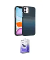 ieg™ iPhone 11 Kılıf Doruk Serisi - Siyah Bilvis 5in1 5D Magic Hayalet Cam Ekran Koruyucu