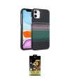 ieg™ iPhone 11 Kılıf Doruk Serisi - Siyah Buffer Cam Ekran Koruyucu